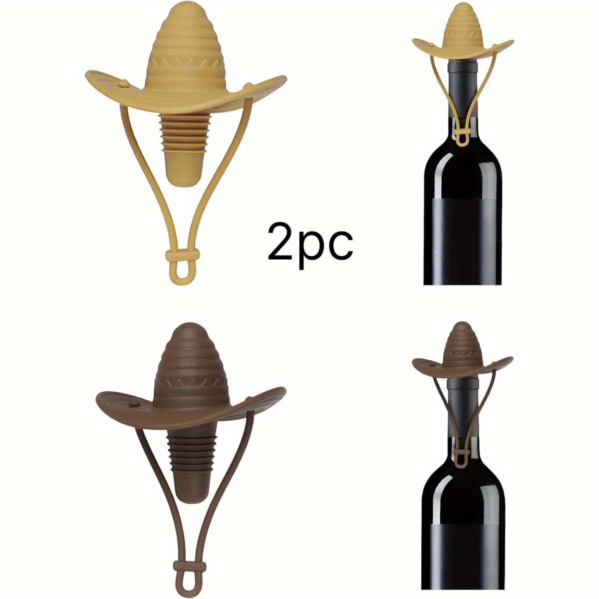 Wine Beer Hat - Tappo per Bottiglia di Vino a