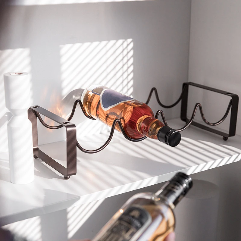 Wine Bottle Size - Portabottiglie in Ferro Invertito Stile Nordico