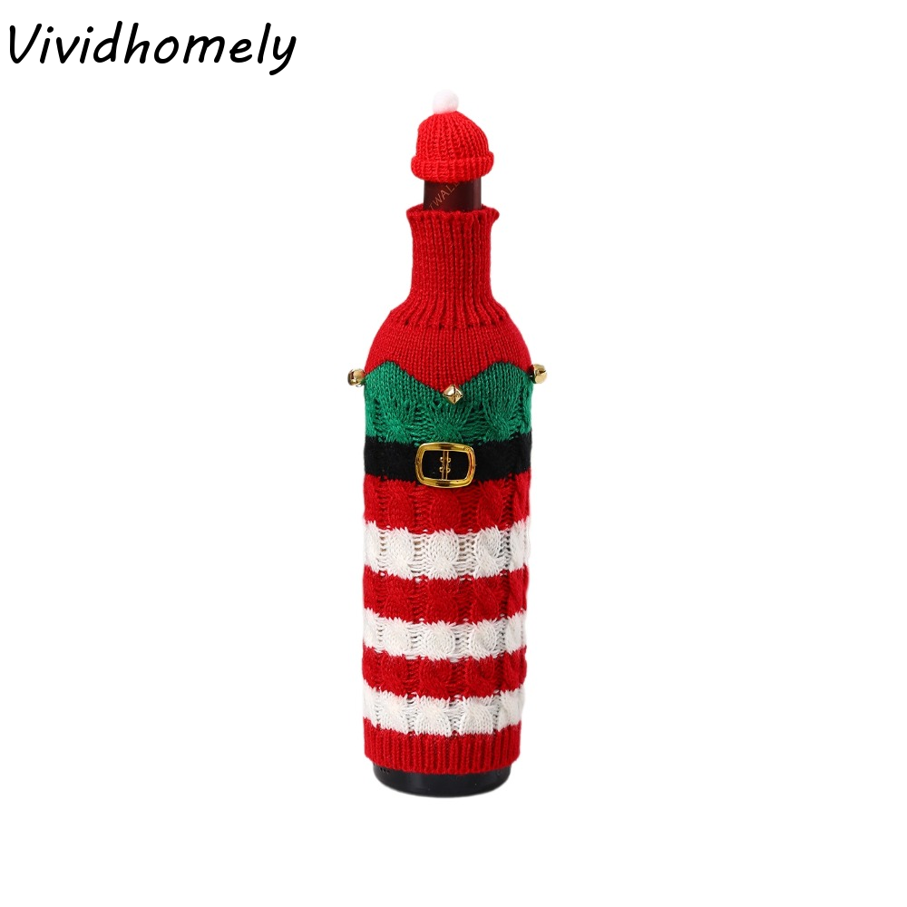 Wine Beer Hat - Copribottiglia in maglia con renna e