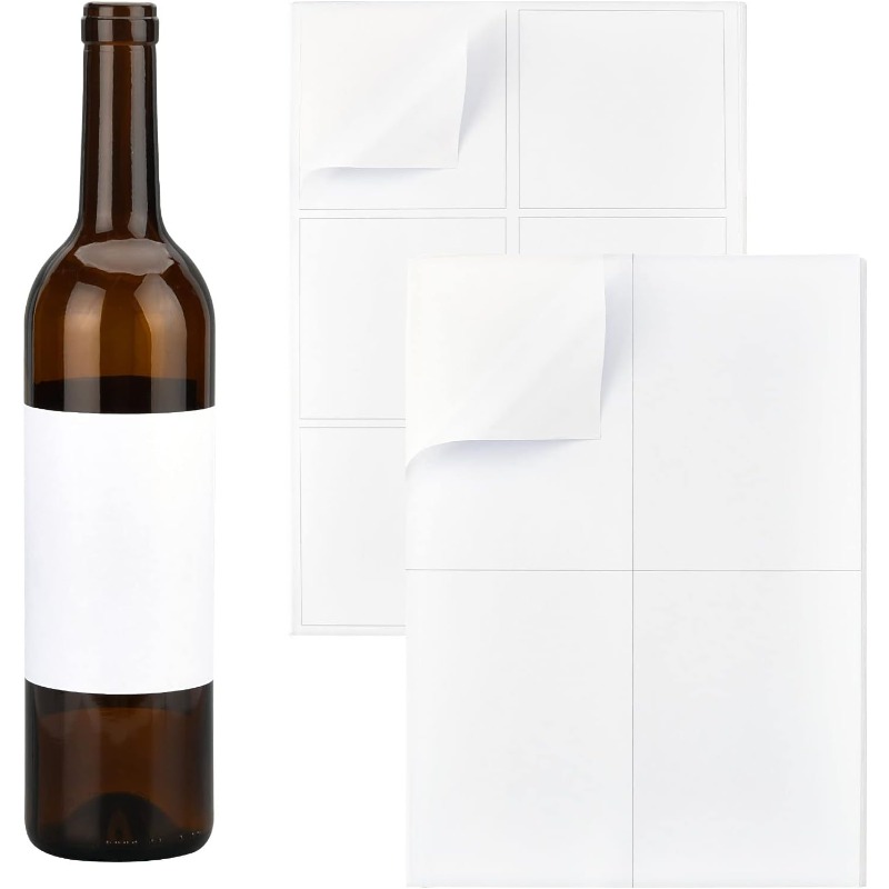 Wine Bottle Size - 20 fogli/100 pezzi etichetta per vino