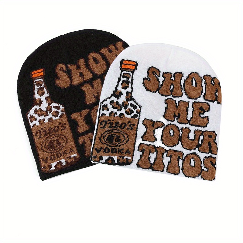 Wine Beer Hat - Berretti con grafica leopardata per bottiglia