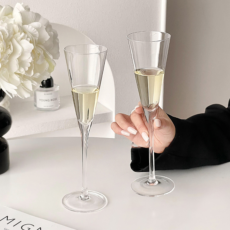 Champagne Flute Pair - Bicchieri da champagne cerimoniali romantici francesi
