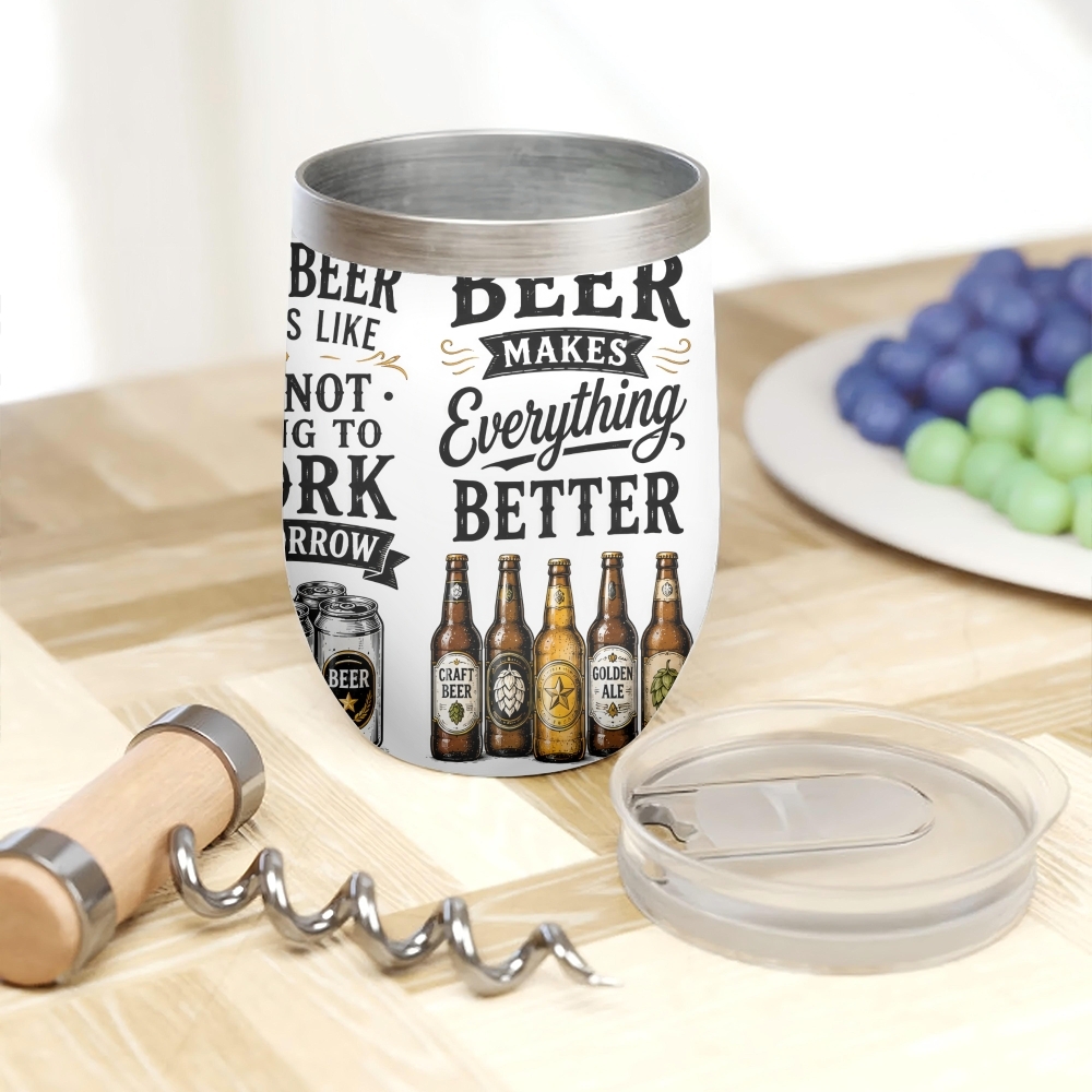 Borracce Termiche con Citazion - Beer And Wine Quote recensione e prezzo