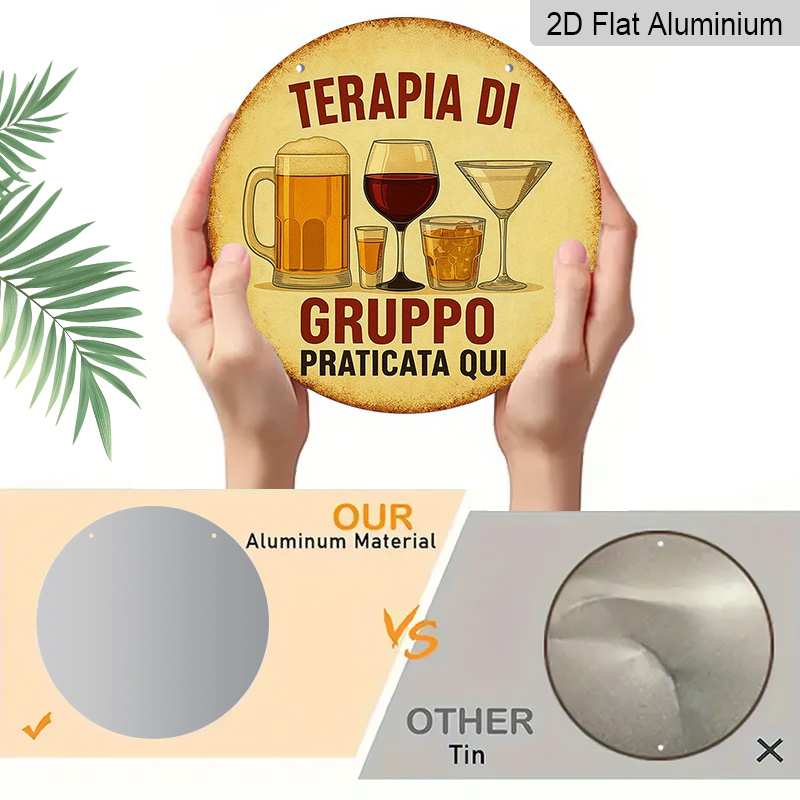 Insegna piatta 2D, 1 pezzo, ro - Beer And Wine Quote recensione e prezzo