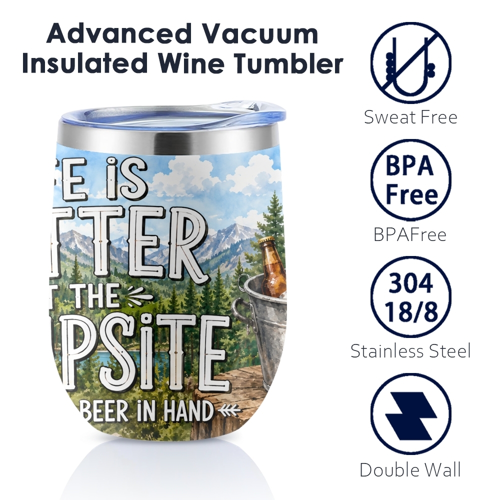 Divertenti Thermos con Citazio - Beer And Wine Quote recensione e prezzo