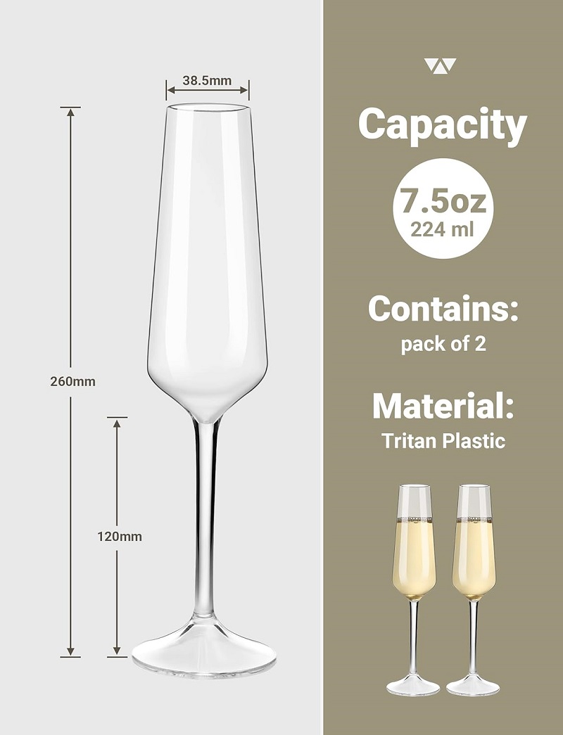 MICHLEY Set di bicchieri per f - Champagne Flute Pair recensione e prezzo